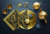 Premium Airlaid-Servietten, goldfarben, 1/4, 40 x 40 cm, 50 Stück