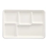 Tablett aus Zuckerrohr, 5-teilig, 22 x 28,2 cm, 25 Stück