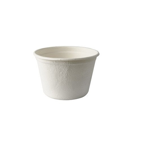 Suppentasse aus Zuckerrohr, 350 ml, Durchmesser 10 cm, Höhe 6,4 cm, 50 Stück
