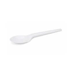 Weiße C-PLA-Löffel, wiederverwendbar, 12,8 cm, 50 Stück