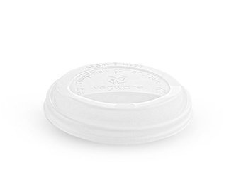 C-PLA-Deckel für Becher, weiß, Durchmesser 90 mm, 50 Stück