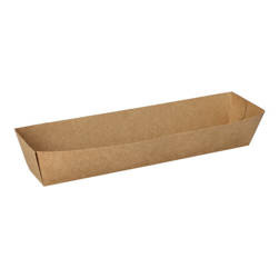 Tiefe, fettbeständige Papierschale, 18,5 x 3,3 x 3 cm, 50 Stück