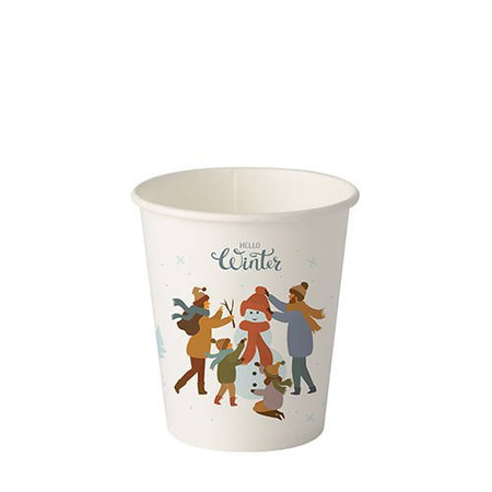 Papierbecher „Hello Winter“, 250 ml, Durchmesser 80 mm, 50 Stück