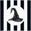 3-lagige Servietten „Striped Hat / Halloween“, 1/4, 33 x 33 cm, 20 Stück