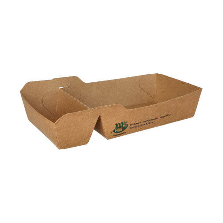 Zweiteilige Papierschale für Pommes frites, 15,5 x 8,5 x 3,8 cm, 80 Stück