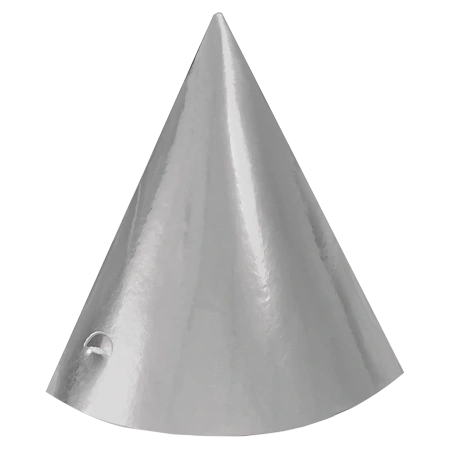 Papierhütchen „Silver Party“, 6 Stück