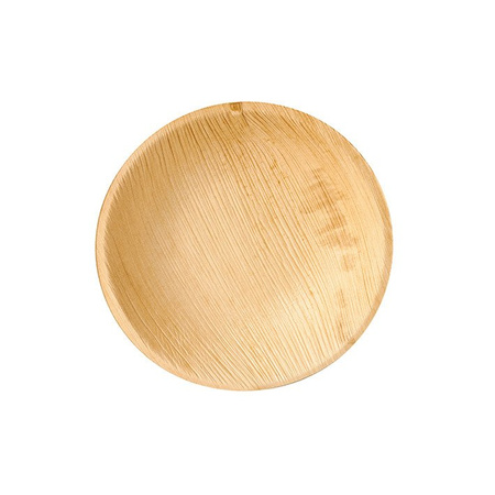 Runder Teller aus Palmblättern, 18,5 x 2,5 cm, 25 Stück