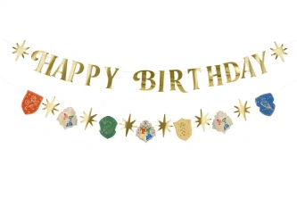 Papierbanner „Happy Birthday – Harry Potter“, 2 m, 1 Stk.