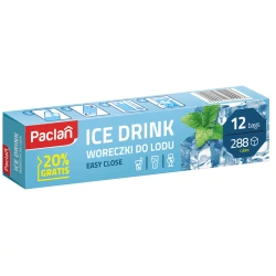 Paclan Selbstverschluss-Eiswürfelbeutel, 288 Eiswürfel, 12 Beutel