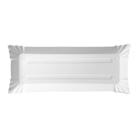 Weißer Karton-Tablett „Fisch“ 33 x 14 cm, 500 Stück