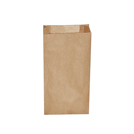 Frühstücksbeutel aus Kraftpapier, 1,0 kg, 12+5 x 24 cm, 500 Stück