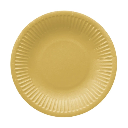 Runder Pappteller „Gold“, Durchmesser 18 cm, 8 Stück