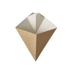 Papiertüten in Kegelform mit Platz für DIP, 19 x 16,5 cm, 100 g, 50 Stück