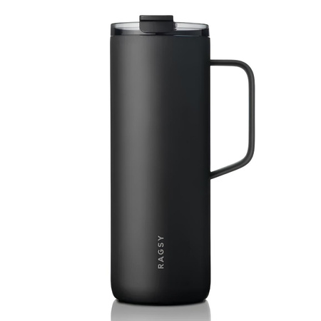 RAGS'y MOSHI Thermosflasche, schwarz, 600 ml, 1 Stück