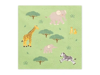 Papierservietten 2‑lagig „Safari“, 33 × 33 cm, 12 Stk.