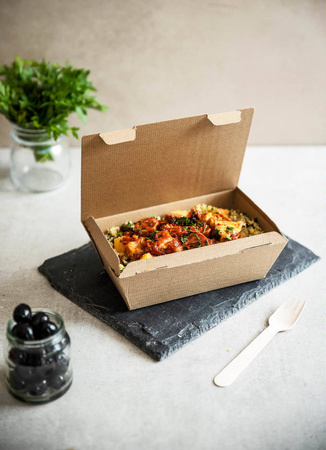 Thermobox aus Papier, 19,5 x 13 x 6 cm, 50 Stück