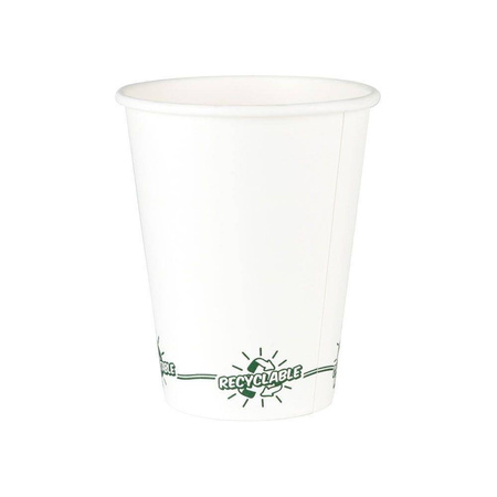 Weißer Papierbecher EcoUp, 350 ml, Durchmesser 90 mm, 50 Stück