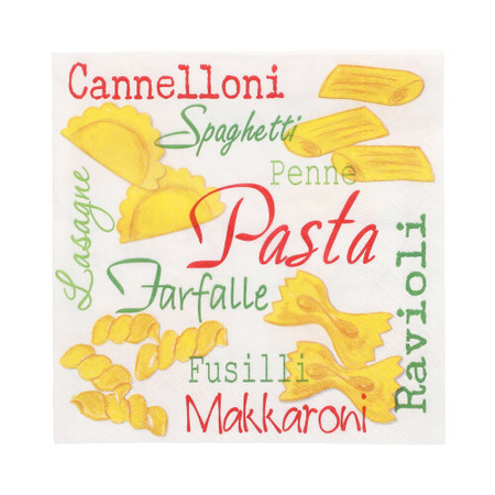 3-lagige Servietten „Pasta“ 1/4, 33 x 33 cm, 20 Stück