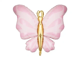 Folienballon "Rosa Schmetterling", 69 x 69 cm, 1 Stk.