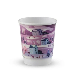 Weihnachts-Pappbecher, 250 ml, Durchmesser 80 mm, 25 Stück