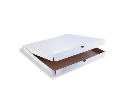 Weiße Pizzaschachtel, 32 x 32 x 4 cm, 100 Stück