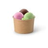 Kraftpapier-Eisbecher, 270 ml, Durchmesser 92 mm, 50 Stück
