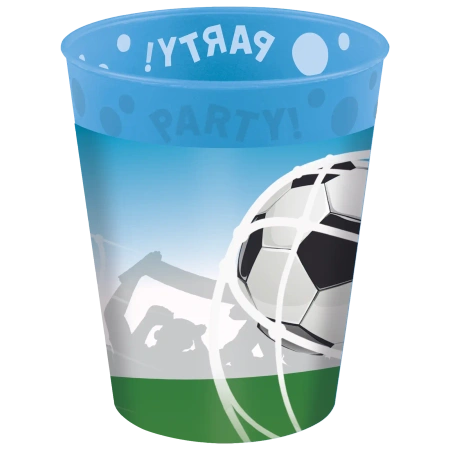 Wiederverwendbare Becher „Fußball“, 250 ml, 4 Stück