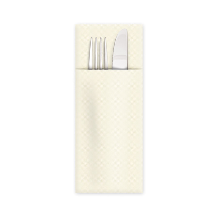Besteckhüllen, champagnerfarben/beige, 38 x 32 cm, 50 Stück
