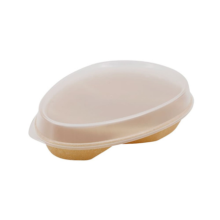Mehrweg-Dreiteilige Behälter, braun, 27,5 x 20 x 3,5 cm, 60 Stück