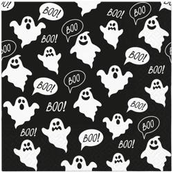 3-lagige Servietten „Funny Halloween / Boo“, 1/4, 33 x 33 cm, 20 Stück