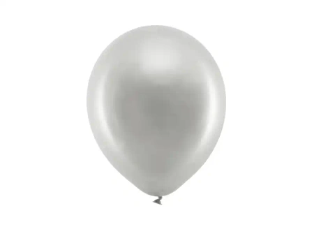Latexballons, Silber, 23 cm, 100 Stk.