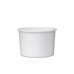 Weißer Pappbecher für Eis, 245 ml, Durchmesser 92 mm, 25 Stück
