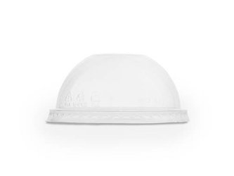 PLA-Deckel, gewölbt, ohne Öffnung, Durchmesser 95 mm, 100 Stück
