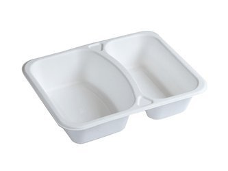 Zweiteiliger Behälter zum Verschweißen aus Zuckerrohr, 22,7 x 17,8 x 5 cm, 50 Stück