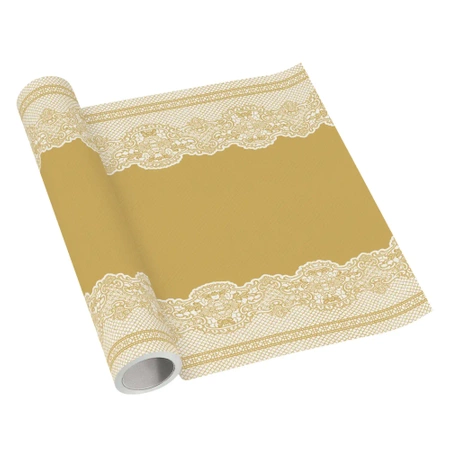 PREMIUM-Papiertischläufer auf Rolle, „Royal Gold“, 40 cm x 5 m, 1 Stück
