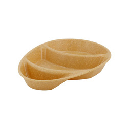 Mehrweg-Dreiteilige Behälter, braun, 27,5 x 20 x 3,5 cm, 60 Stück