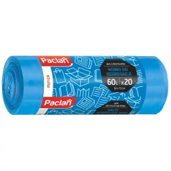 Blaue Paclan-Papier-Sammelsäcke, 60 l, 50 x 72 cm, 20 Stück