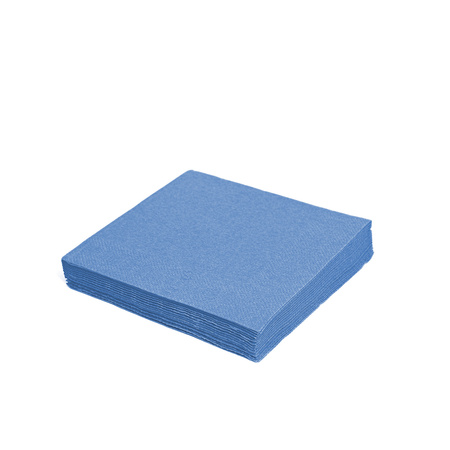 Zweilagige blaue Servietten, 1/4, 33 x 33 cm, 250 Stück