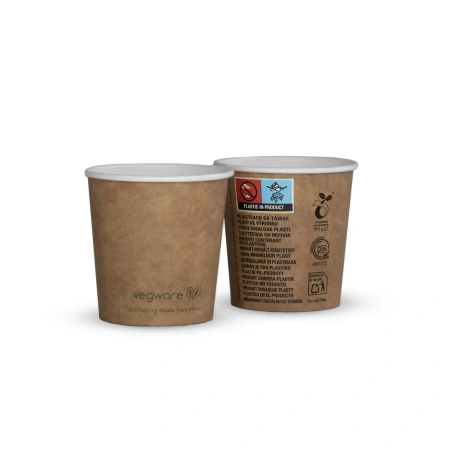 Kraftpapierbecher Vegware 120 ml Dm 62 mm 50 Stk.