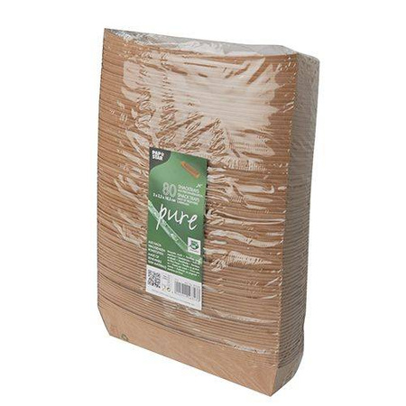 Tiefe Papierschale PURE 18,5 x 3,3 x 3 cm, 80 Stück