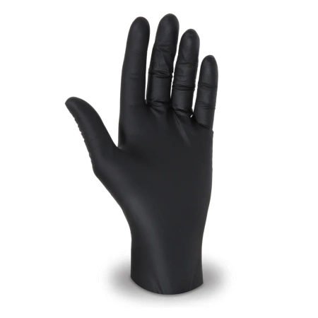 Unpuderte Nitrilhandschuhe, schwarz, in einer Schachtel, Größe „L“, 100 Stück