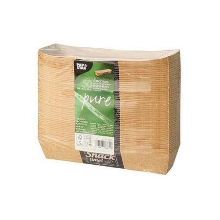 Tiefe Papierschale „Good Food“, 18,5 x 3,3 x 3,5 cm, 50 Stück