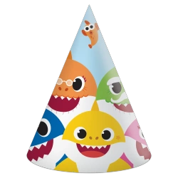 Papierhütchen „Baby Shark“, 6 Stück