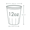 PREMIUM-Becher aus Zuckerrohr, 350 ml, Durchmesser 90 mm, 25 Stück