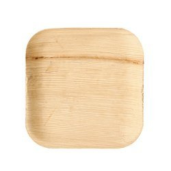 Teller aus Palmblättern, 18 x 18 x 1,5 cm, 25 Stück