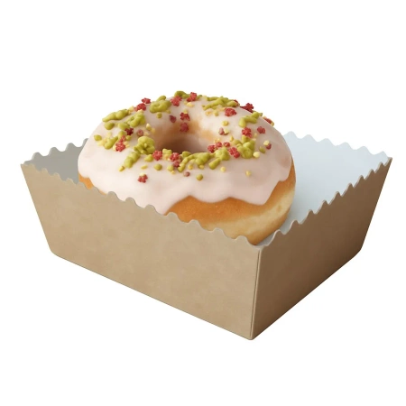 Tiefe Kraftpapier-Schale mit Rand, 11 x 9 x 5 cm, 50 Stück