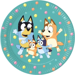 Pappteller „Bluey“, 23 cm, 8 Stück