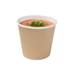 Gekerbter Pappbecher für Suppe, 500 ml, Durchmesser 115 mm, 25 Stück
