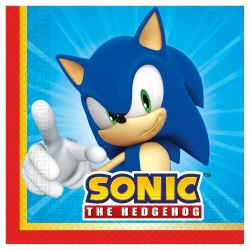 Zweilagige Servietten „Sonic SEGA“, 33 x 33 cm, 20 Stück