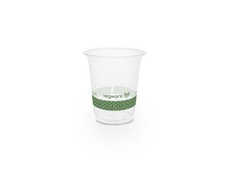 Vegware PLA-Becher mit Aufdruck, 200 ml, Durchmesser 76 mm, 50 Stück